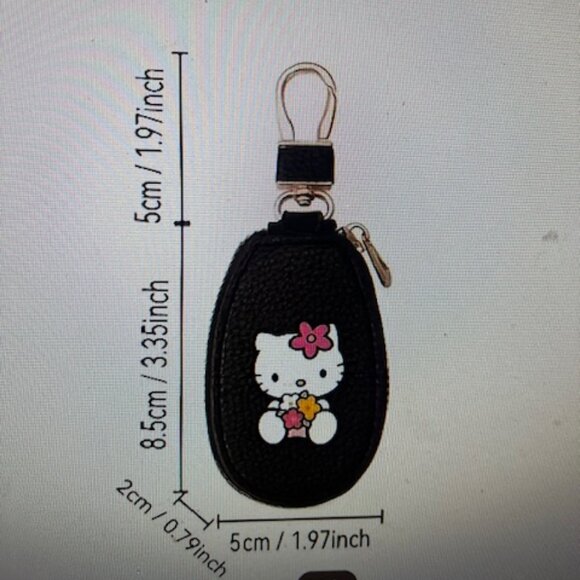 Hello Kitty Leather Keychain Light Brown #865 - Picture 4 of 4